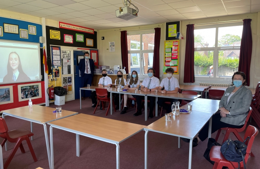 MARIA MILLER MP VISITS COSTELLO SCHOOL AND TAKES PART IN Q AND A SESSION WITH PUPILS